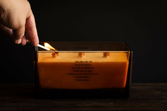 Mōmotu ahi - Firebrand - Personalised Candle